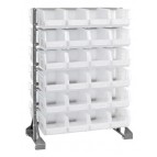 Clear Plastic Storage Bin Steel Rail Systems