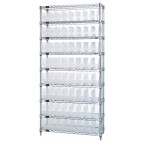 Clear Plastic Storage Bin Wire Shelving Units