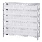 Clear Plastic Storage Bin Wire Shelving Units