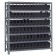 Plastic Storage Bin Steel Shelving Center - Black