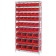 Red Plastic Bin Wire Shelving Unit