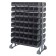 Black Plastic Storage Bin Steel Rail Systems