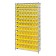 Wire Shelving with Yellow Plastic Bins