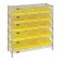 Plastic Storage Bin Wire Shelving Units Yellow