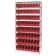 Red Plastic Storage Bin Wire Shelving Units