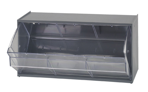Dividable Clear Plastic Tip Out Tilt Bin Parts Organizer - QTB410