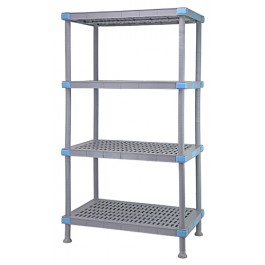 Millenia 62"H 4-Tier Vented Shelving Unit - QP62VS-4