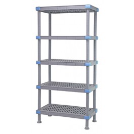 Millenia 86"H 5-Tier Vented Shelving Unit - QP86VS-5