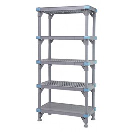 Millenia 74" 4 Vented 1 Solid Shelving Mixed Unit - QP247274V4S1