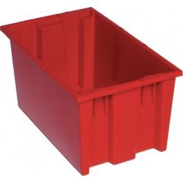 SNT185 Red Plastic Stack and Nest Tote