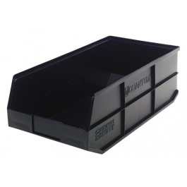 Plastic Stackable Shelf Bins SSB441 Black