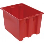 SNT195 Red Plastic Stack and Nest Tote