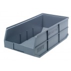 Plastic Stackable Shelf Bin SSB445 Gray