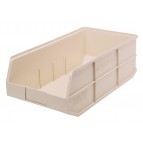 Plastic Stackable Shelf Bin SSB465 Ivory