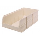 Plastic Stackable Shelf Bin - SSB461 Ivory