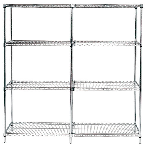 4 Wire Shelves Conductive Chrome Shelving Unit - WR54CO - All Sizes