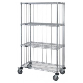 4 Wire Shelf Caster Cart