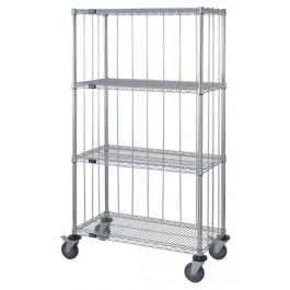 Enclosed Wire Shelving Carts