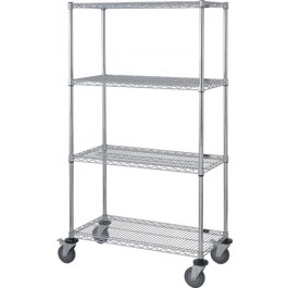 M2460C46 Wire Shelves Stem Caster Cart