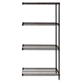 AD86-3042BK Black Epoxy Wire Shelving Add-On Kit