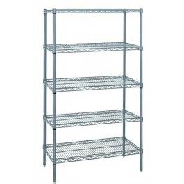 Gray Epoxy 5-Shelf Wire Unit