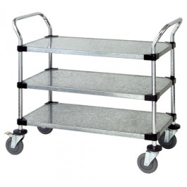 WRC-2136-3G Galvanized Solid 3-Shelf Utility Cart