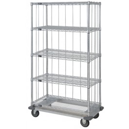 Wire Shelving Enclosed Cart with 5 Shelves