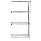 54"H Stainless Steel 4-Shelf Add-On Kits