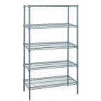 Gray Epoxy 5-Shelf Wire Unit