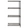 Black Wire Shelving 4-Tier Add-On Unit