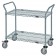 2-Shelf Gray Wire Shelving Utility Cart