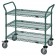 3-Shelf Green Wire Shelving Utility Cart