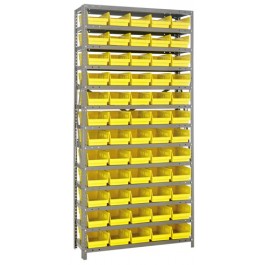 Yellow Plastic Storage Bin Unit