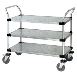 Solid Shelving Utility Carts