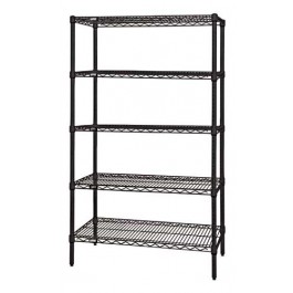 Black Wire Shelving 4-Tier Unit