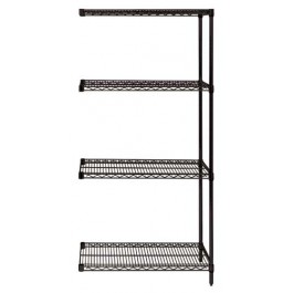 Black Wire Shelving 4-Tier Unit