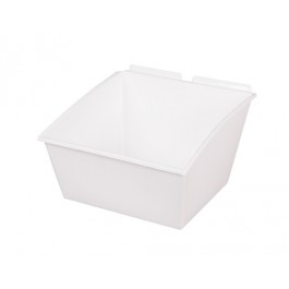 PopBox Tilt Medium White Plastic Bin