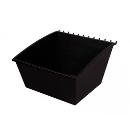 PopBox Tilt Medium Black Plastic Bin with Unihook