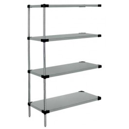 Stainless Steel 4-Solid Shelf Add-On Unit - WRSAD4-54-1860SS