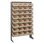 Single Sided Pick Rack with Bins - Ivory