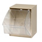 Clear Tip Out Bins QTB301 Ivory