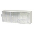 Tilt Open Clear Tip Out Bins QTB303 White