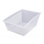 CrateBox Tilt Big Clear Unihook Plastic Bin