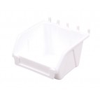 Hobibox Small Pegboard Slatwall Plastic Bins - White