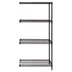 Black Wire Shelving 4-Tier Unit