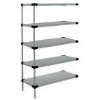 Stainless Steel 5-Solid Shelf Add-On Unit - WRSAD5-54-2424SS