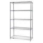Stainless Steel 5-Shelf Wire Shelving Units