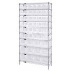 Clear Plastic Storage Bin Wire Shelving Systems