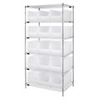 Clear Plastic Storage Container Wire Shelving Systems
