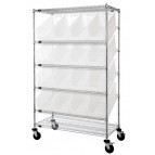 Clear Plastic Storage Container Sloped Wire Shelving Systems